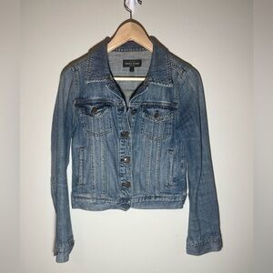 J. Crew Indigo Denim Jacket Women Size XS 100% Cotton-EUC
